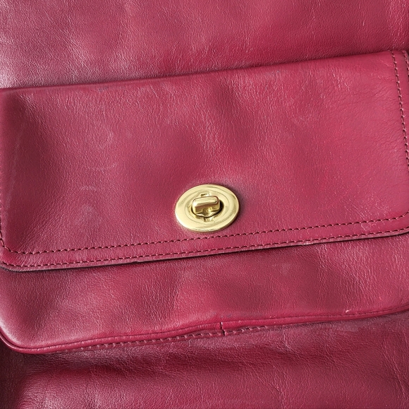 Coach Legacy Leather Courtenay Hobo Slouchy Shoulder Bag In Deep Port - Picture 10 of 16